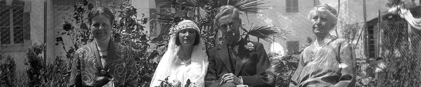 Wedding photo with mothers, 1924