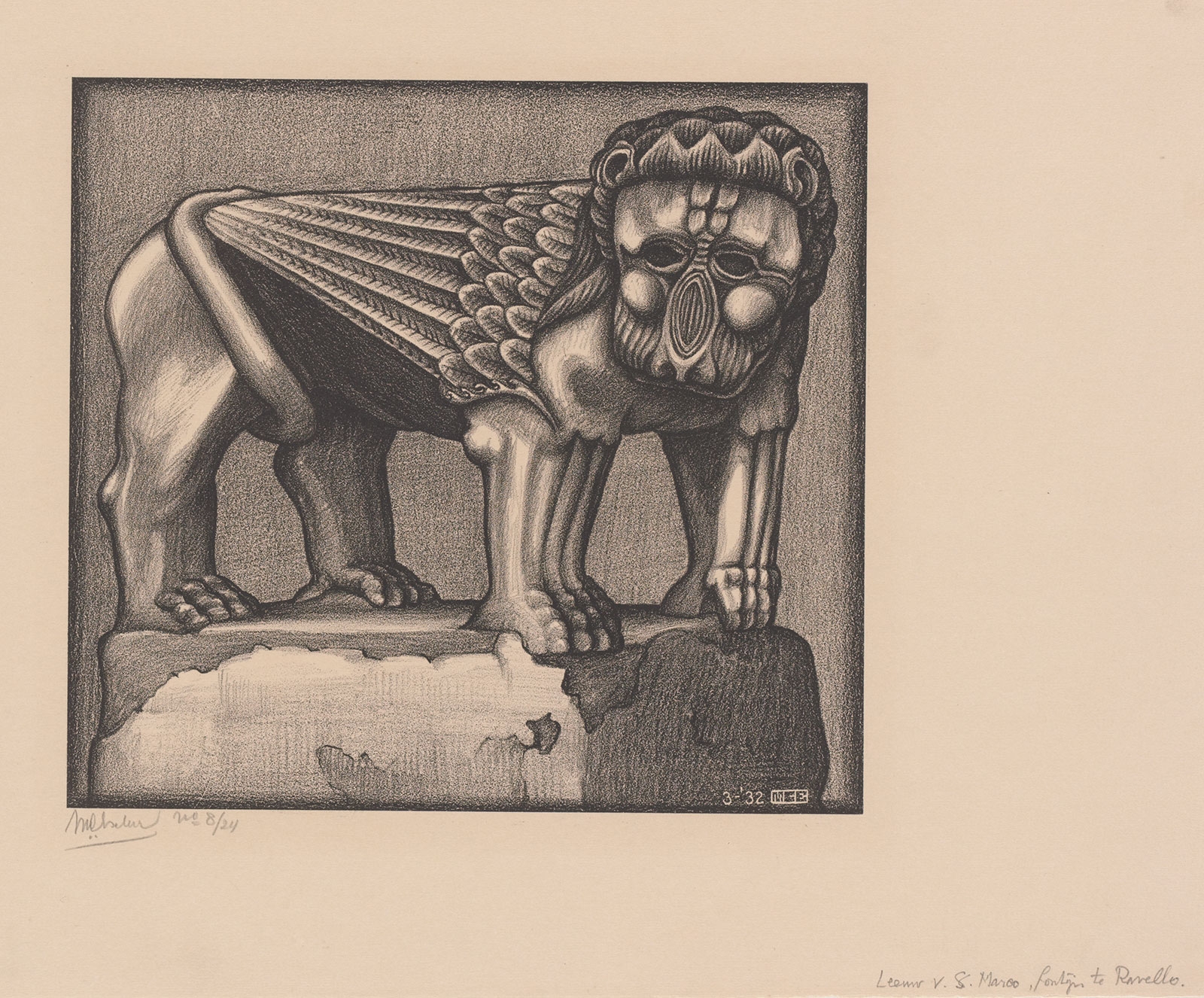 Lion at the Piazza Fontana Moresca in Ravello