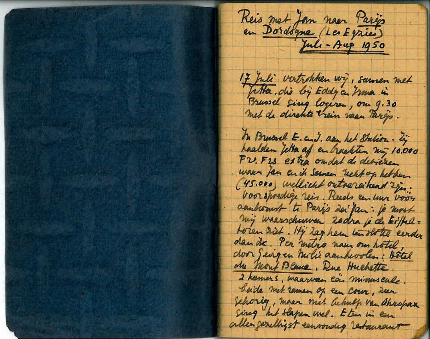 A trip to France with Jan, 1950