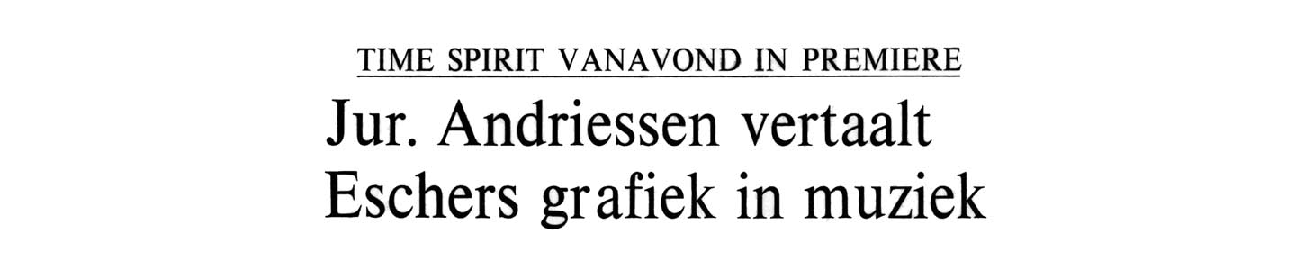 Jurriaan Andriessen's Time Spirit