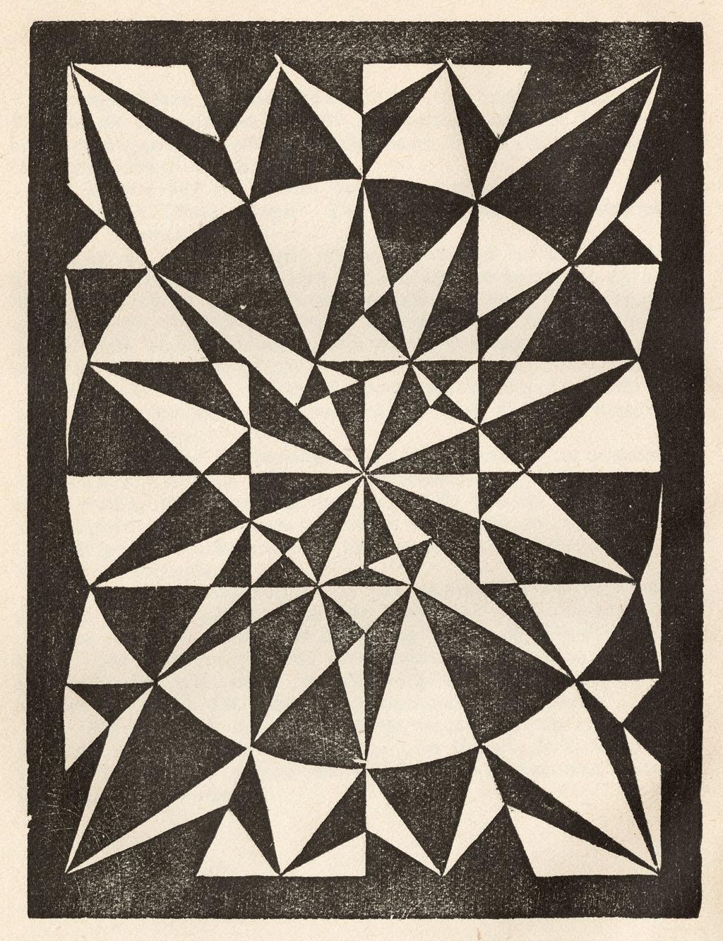 M.C. Escher, 'Mooi' uit Flor de Pascua, houtsnede, 1921