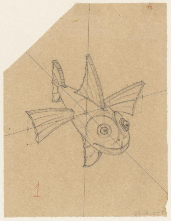 M.C. Escher, study for Depth, pencil on paper, 1955