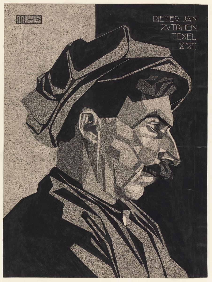M.C. Escher, Pieter-Jan Zutphen, inkt op papier, oktober 1920