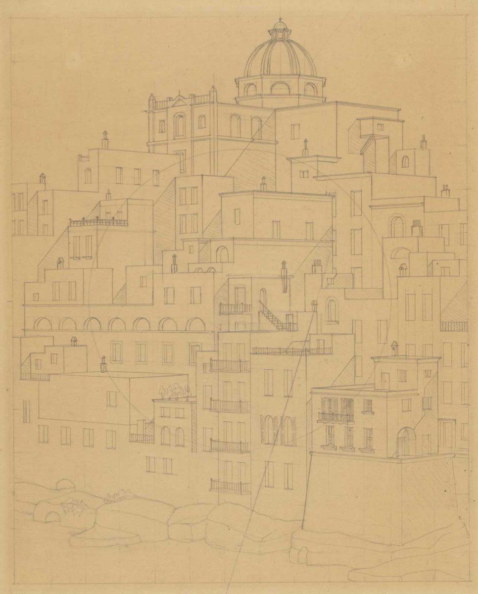 M.C. Escher, studies for Balcony