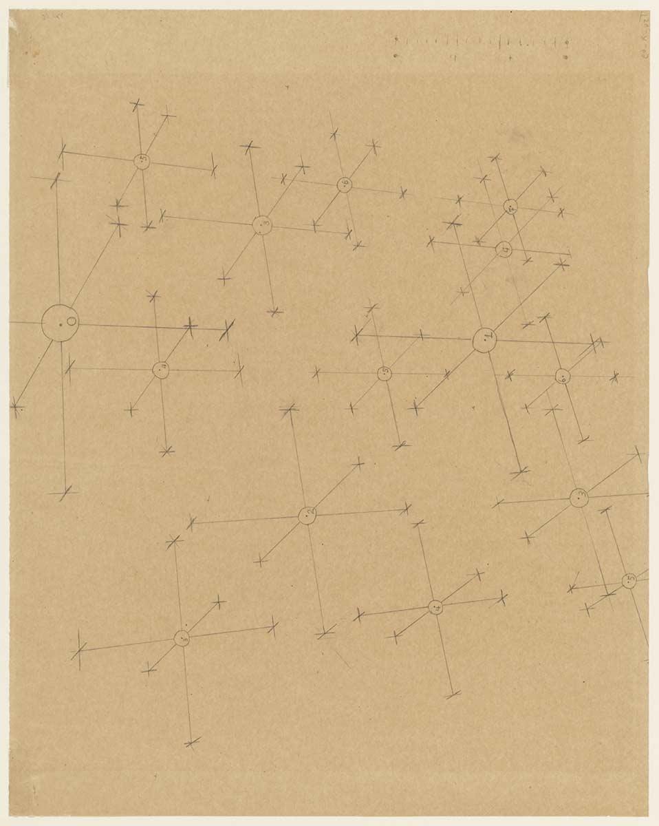 M.C. Escher, study for Depth, pencil on paper, 1955