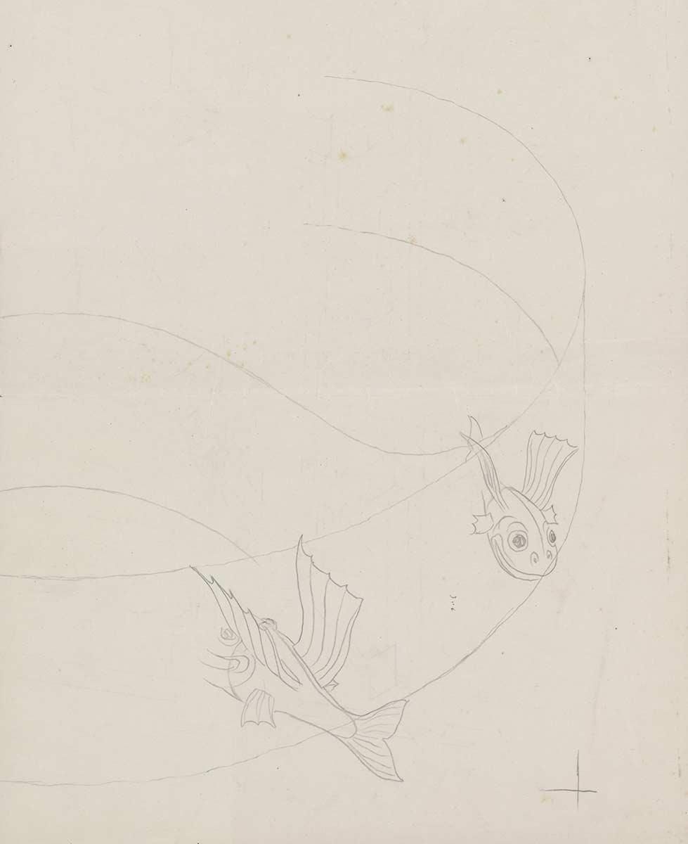 Studie voor Predestinatie, potlood op papier, 1950