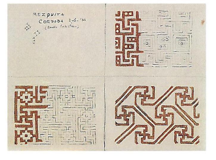 Voorbeelden van tekeningen gemaakt in Córdoba uit “Visions of Symmetry”