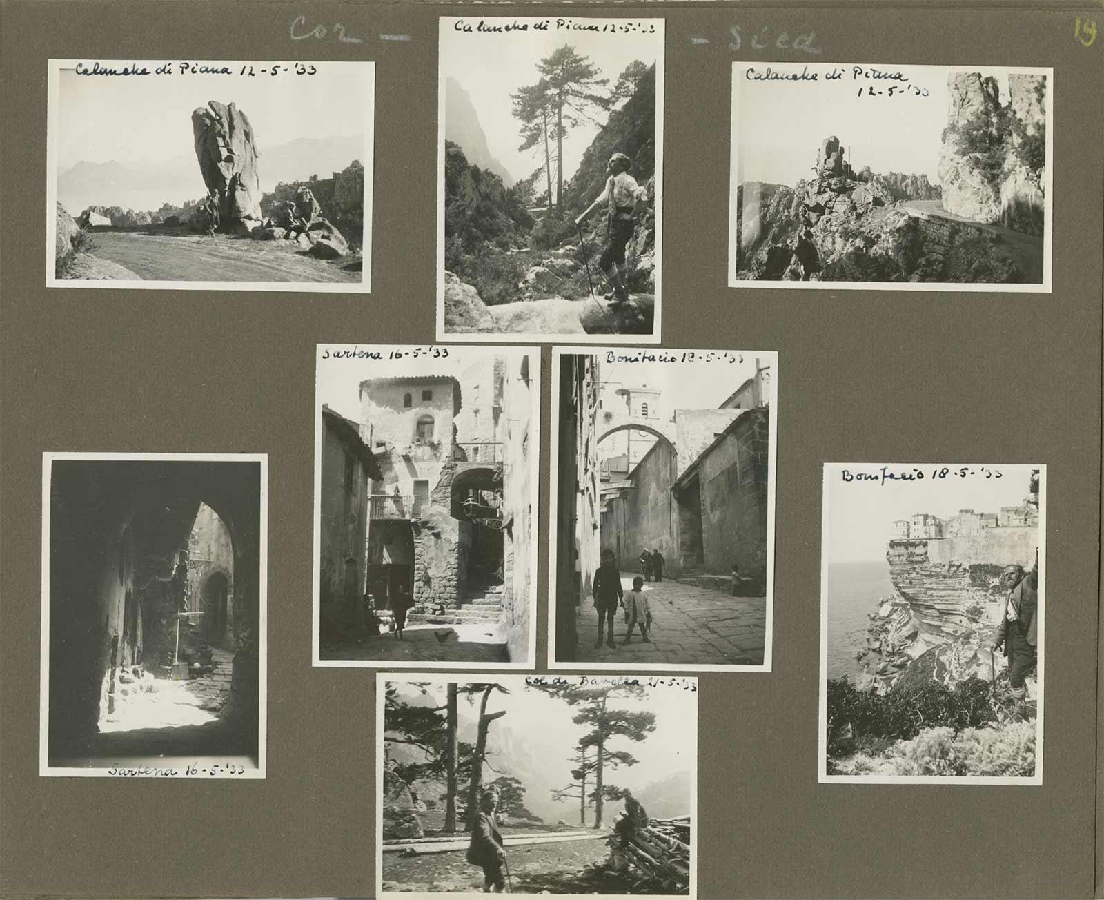 Boven een aantal foto's gemaakt bij de Calanches van Piana.