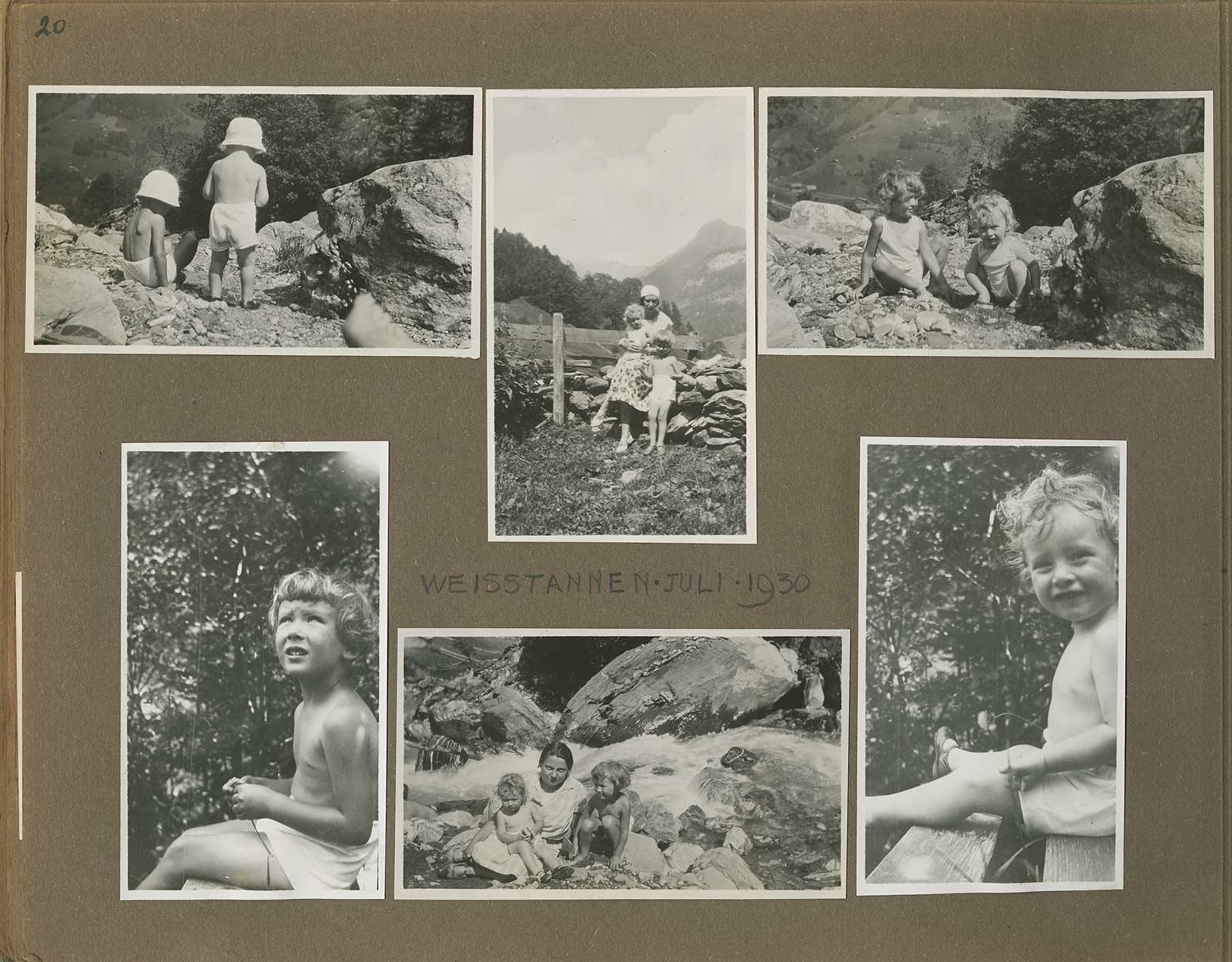 Weisstannen, juli 1930. Pagina's uit een van de fotoalbums van M.C. Escher.