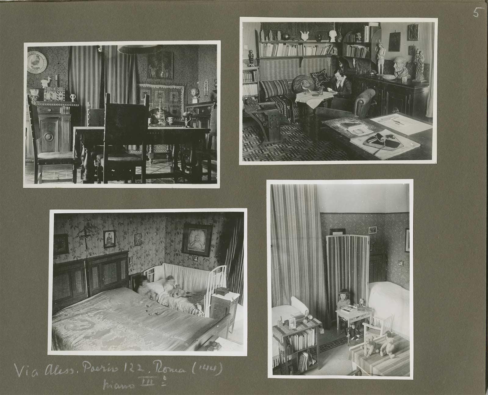 Via Alessandro Poerio 122, May 1931. The portrait Escher created of his son Arthur hangs above his bed (photo below left)