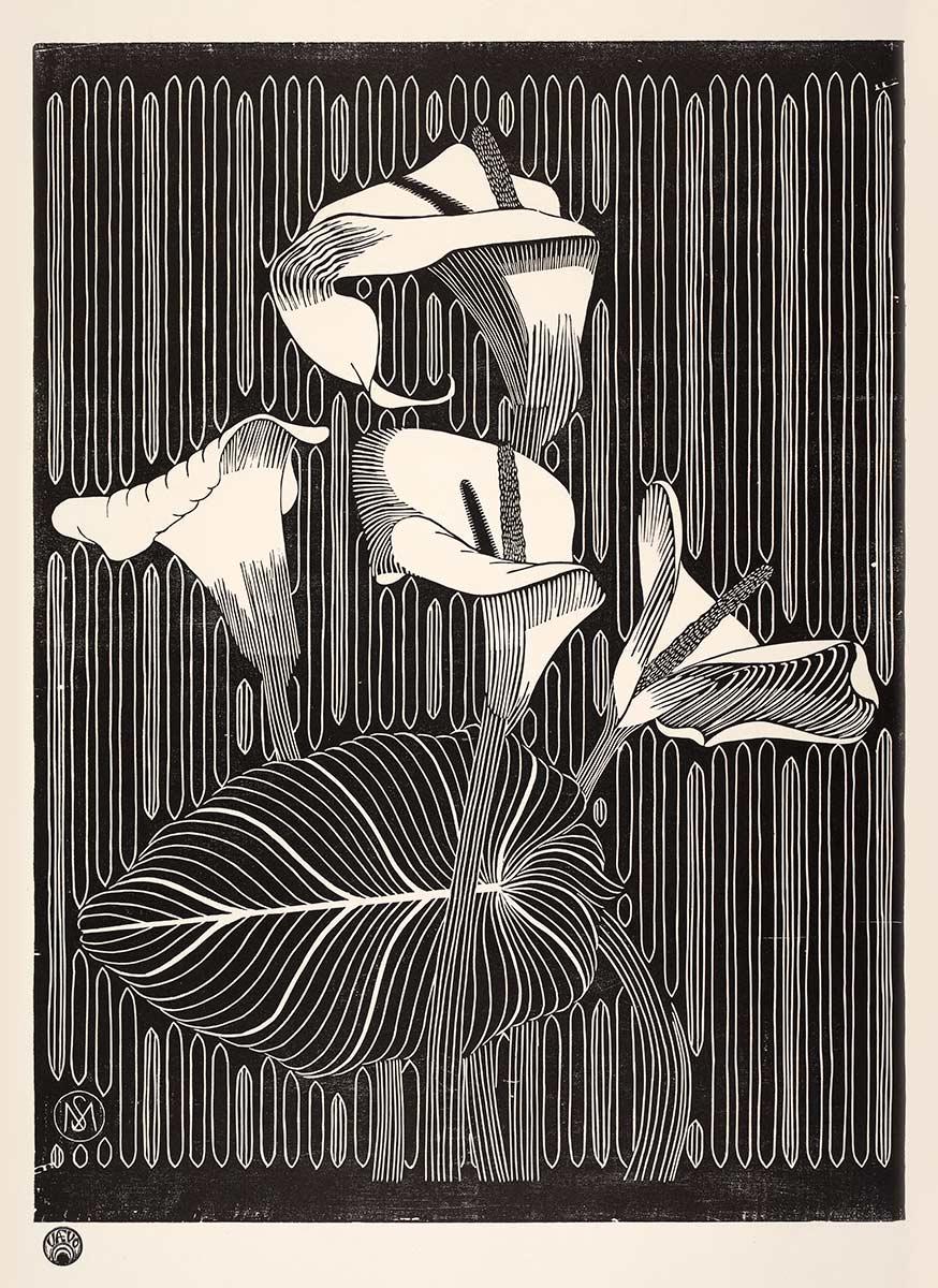 Samuel Jessurun de Mesquita, Aronskelken, houtsnede, 1919. Collectie: Kunstmuseum Den Haag