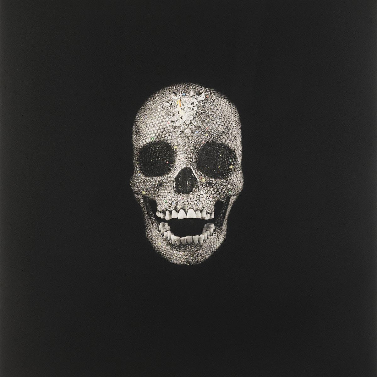 Damien Hirst, Memento, Radierung, Aquatinta, aquarelliert, 2008. Sammlung Kunstmuseum Den Haag, dauerhafte Leihgabe The Monique Zajfen Collection