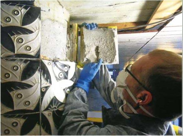 Taking out the first tile. Photo: Sjoerd Hekkking