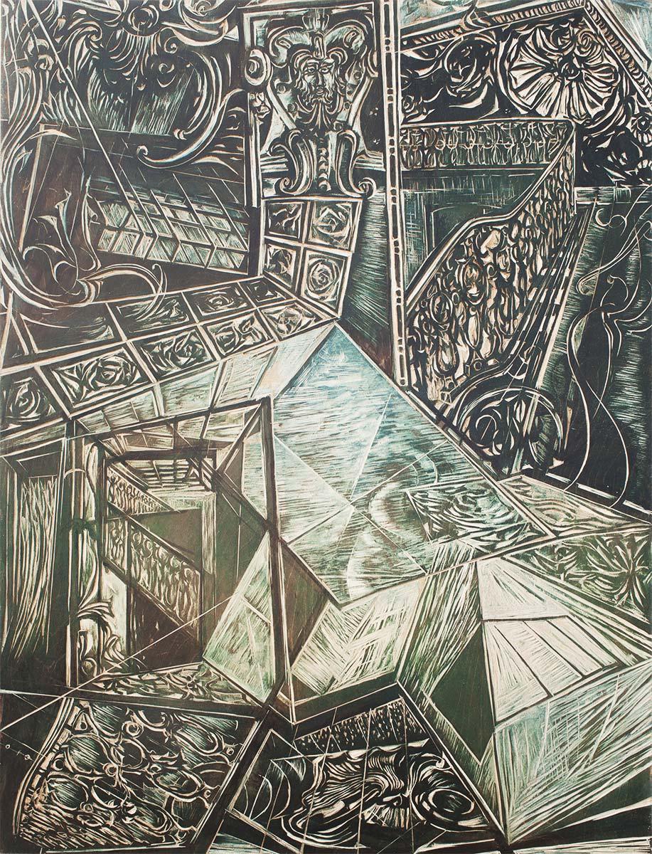 Hanna de Haan, Sometimes time stands still inside, wood block, 2022