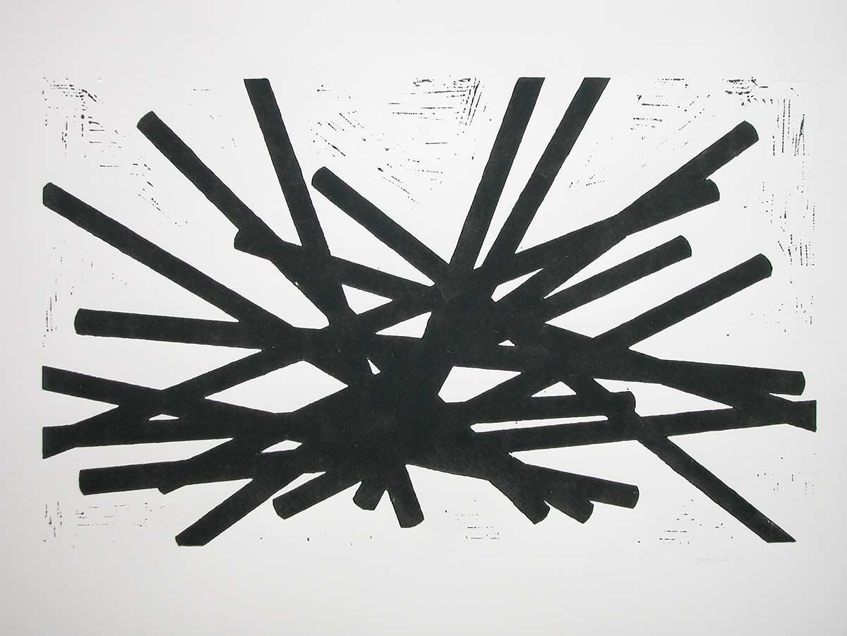 Herman Geerdink, Mikado, linoleum cut, year unknown