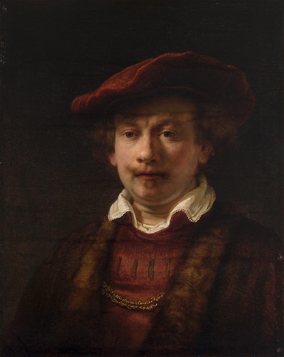 Rembrandt Harmenszoon van Rijn, Zelfportret, 1643, olieverf op doek. Particuliere collectie