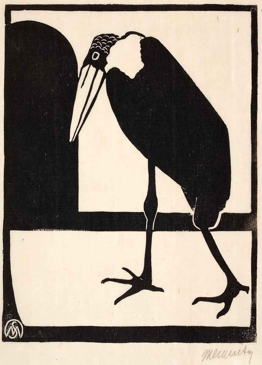 Samuel Jessurun de Mesquita, Maraboe, houtsnede, ca. 1909. Collectie Kunstmuseum Den Haag
