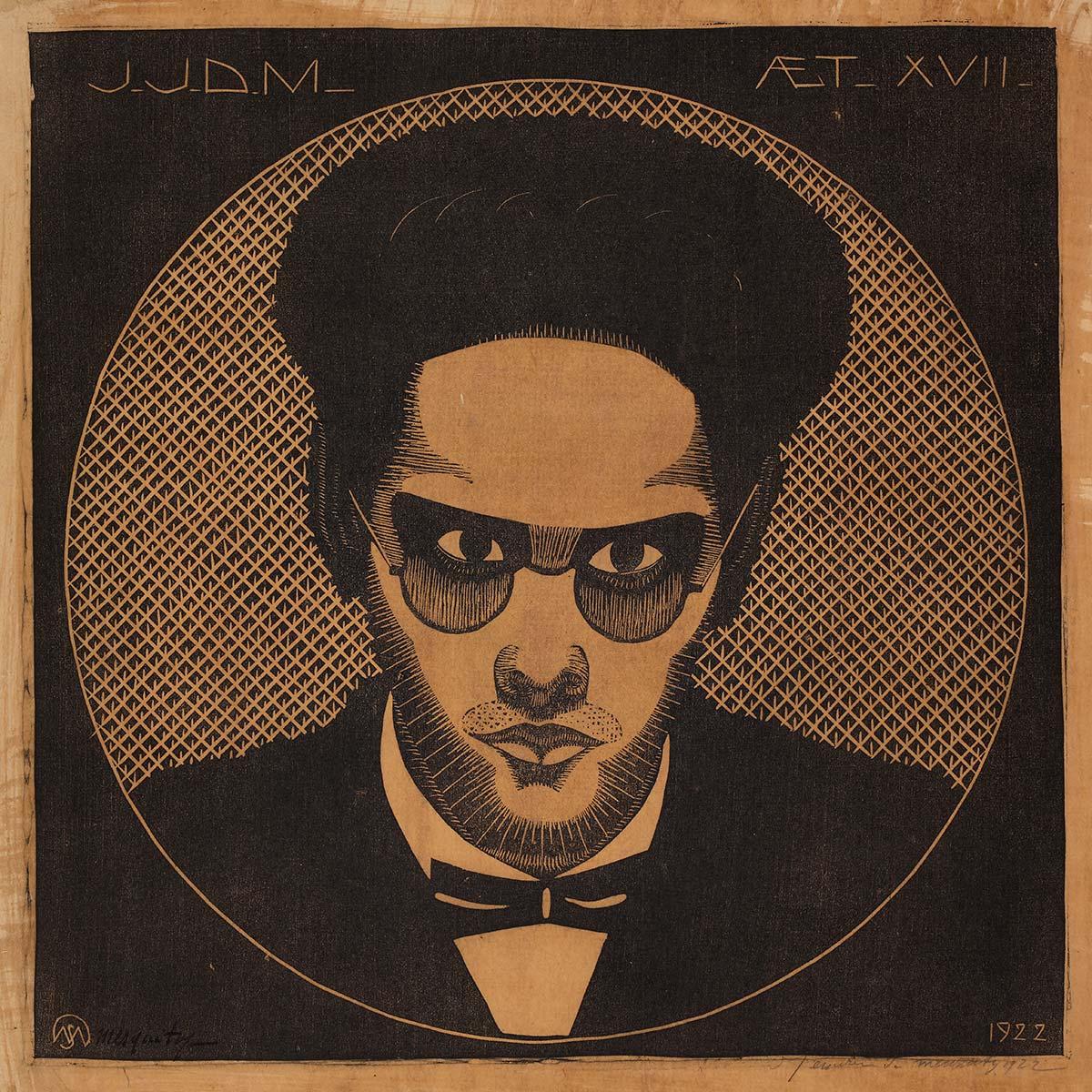 Samuel Jessurun de Mesquita, Portret van Jaap Jessurun de Mesquita, houtsnede,1922. Collectie Kunstmuseum Den Haag
