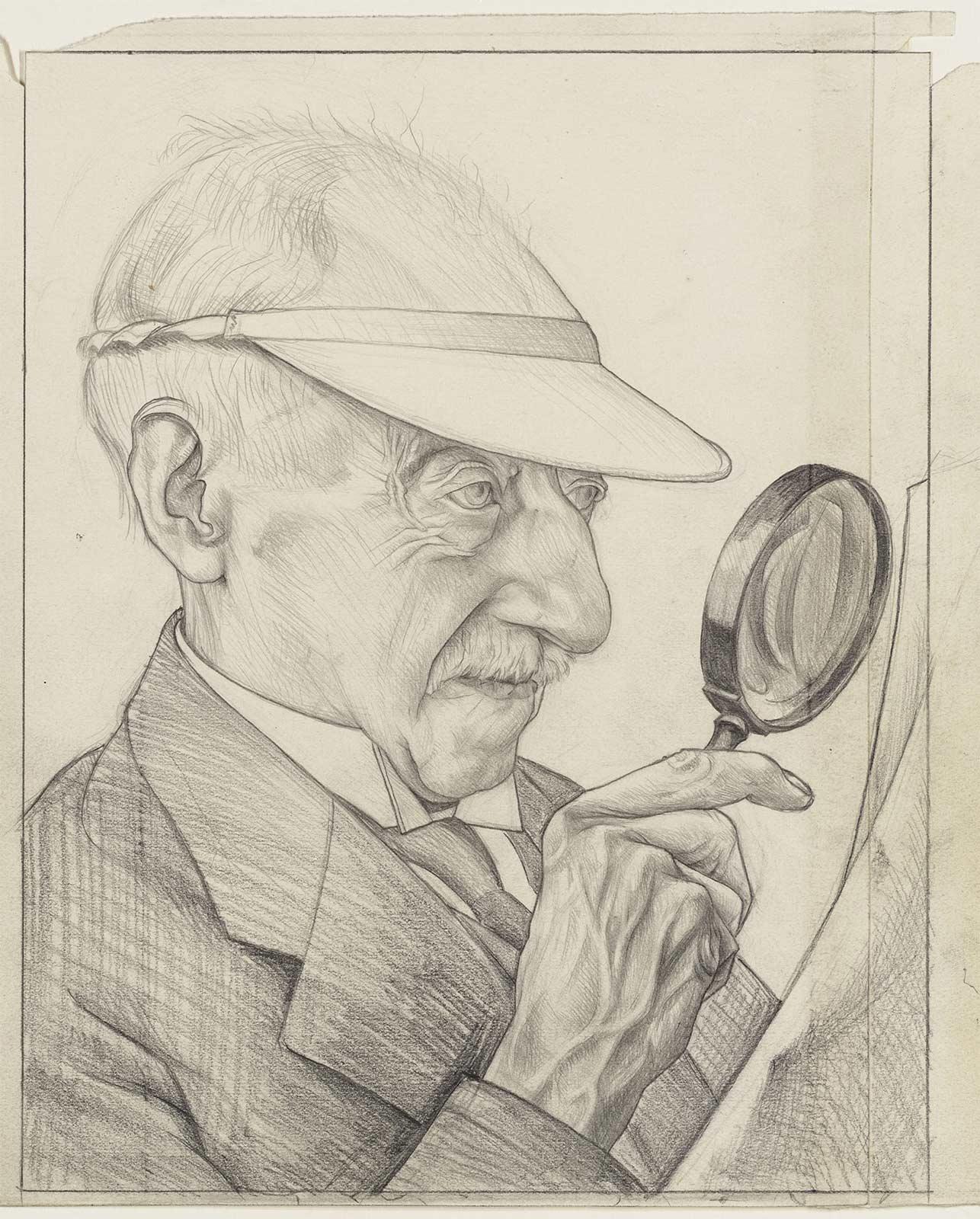 Portret van G.A. Escher, potlood op papier, augustus 1935
