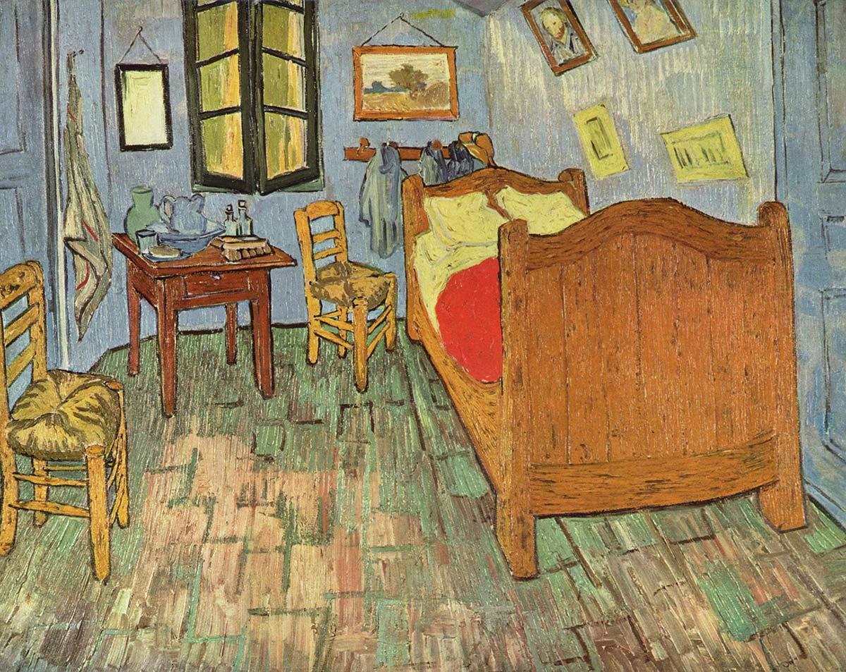 Vincent van Gogh, The Bedroom, oil on canvas, September 1889. Collection Art Institute of Chicago