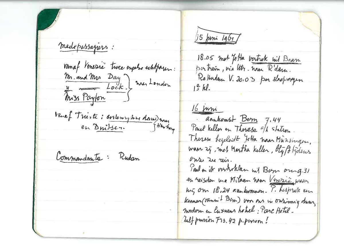 Travel journal 1961, page 8