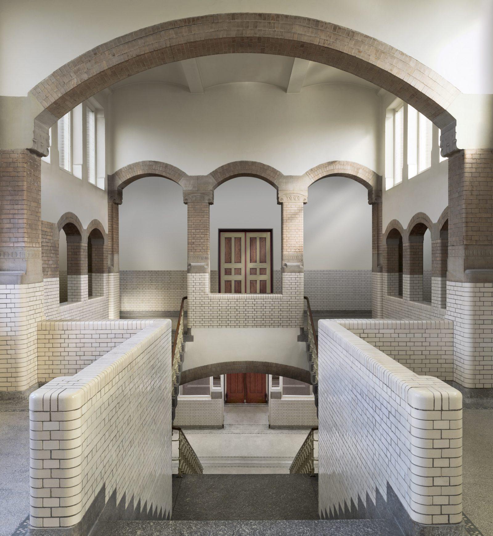 <p>Impression of view of the stairwell at HBS Arnhem, 1913. Photo: Studio Gerrit Schreurs, 2014.</p>