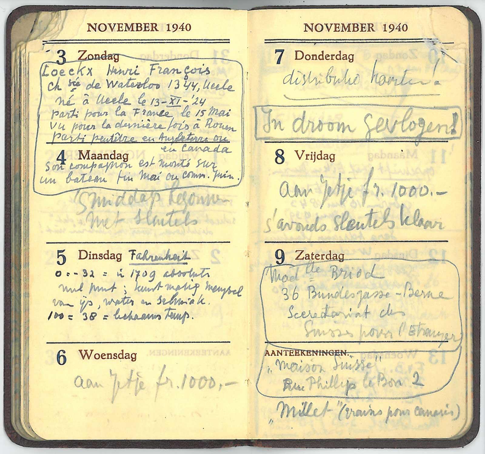 Diary 1941, Escher writes he started on Keys (Sleutels) on 4 November which he finishes on the 8th.