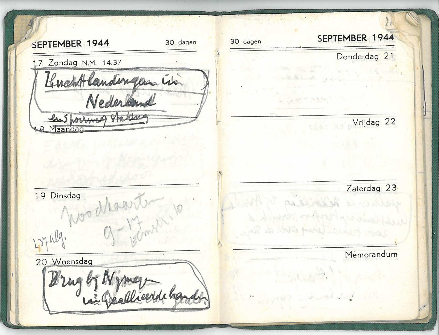 On 17 September, there are air landings and on 20 September the bridge at Nijmegen falls into allied hands.