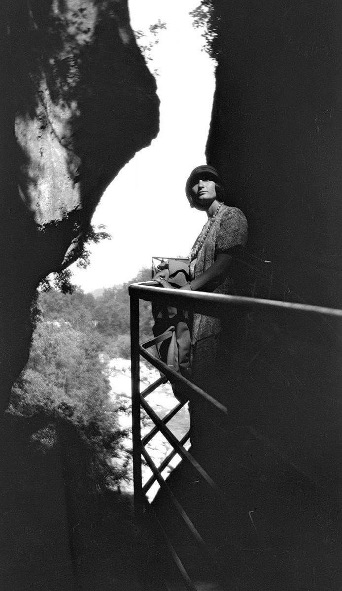 Jetta Escher-Umiker at the Gorges du Fier, 3 July 1924