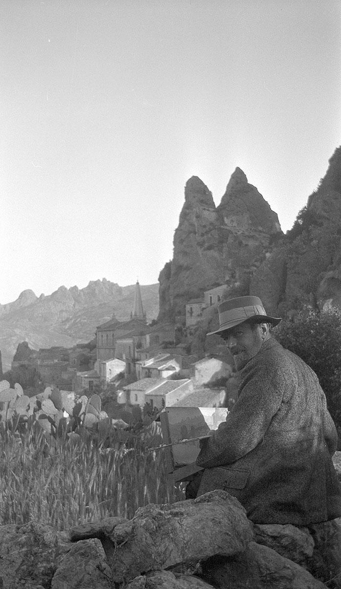 Giuseppe Haas-Triverio met uitzicht op Pentedatillo, 9 mei 1930