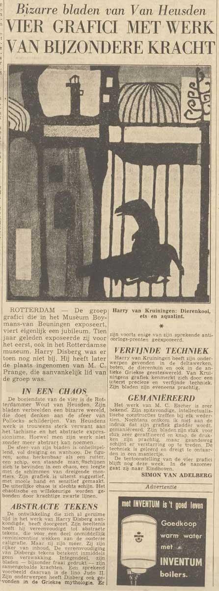 Dutch newspaper 'Algemeen Dagblad', 13 March 1959