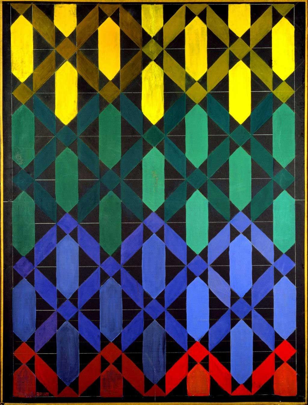 Giacomo Balla, Compenetrazione iridescente, nr 13, tempera op doek, 1912-1913
