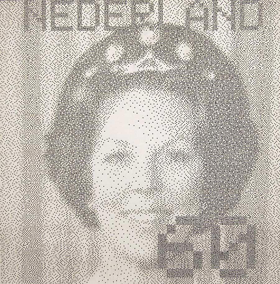 Samples of Peter Struycken's queen portraits