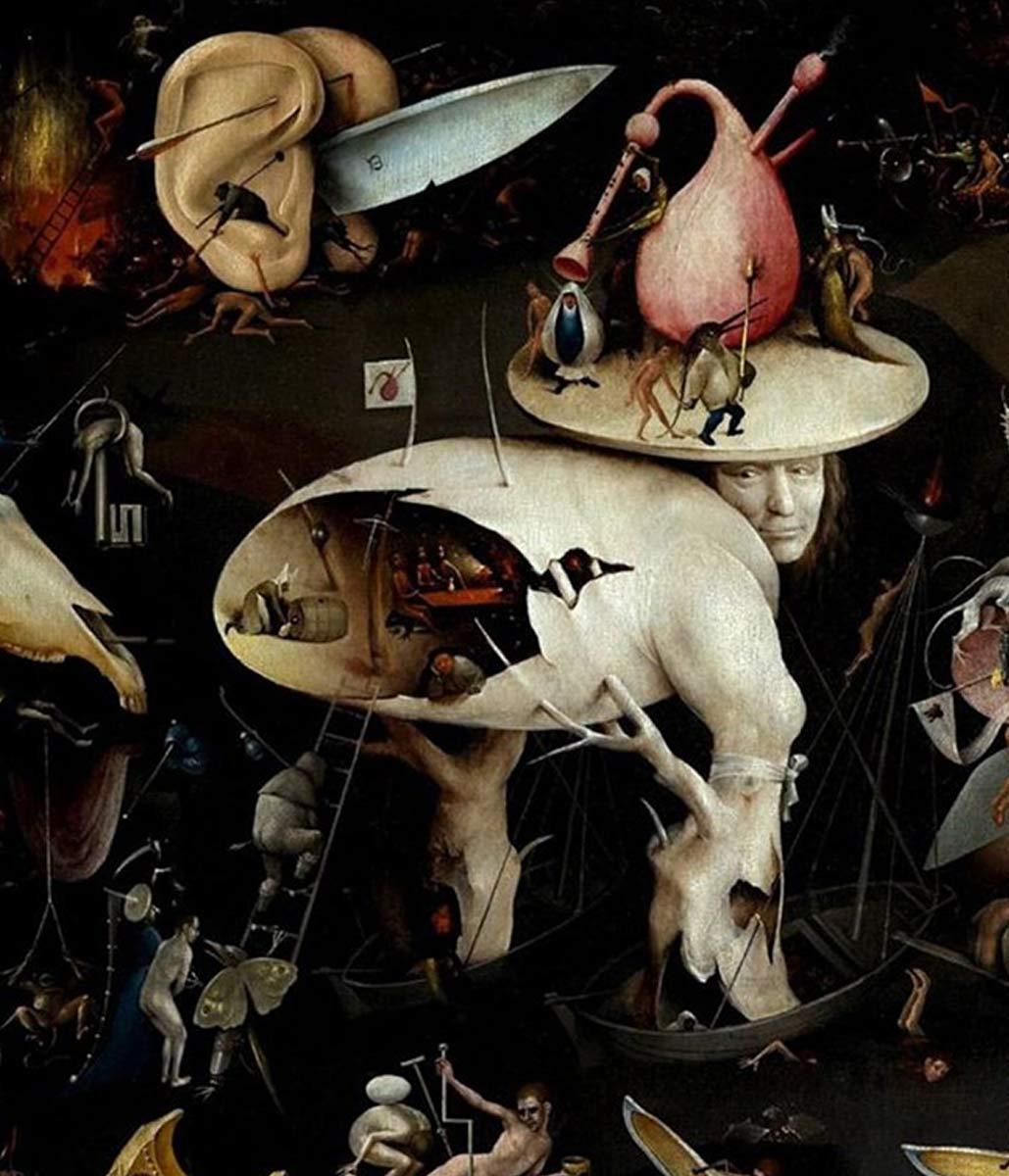 Hieronymus Bosch, The Garden of Earthly Delights (detail), oil on panel, 1480-1490. Collection Museo del Prado, Madrid
