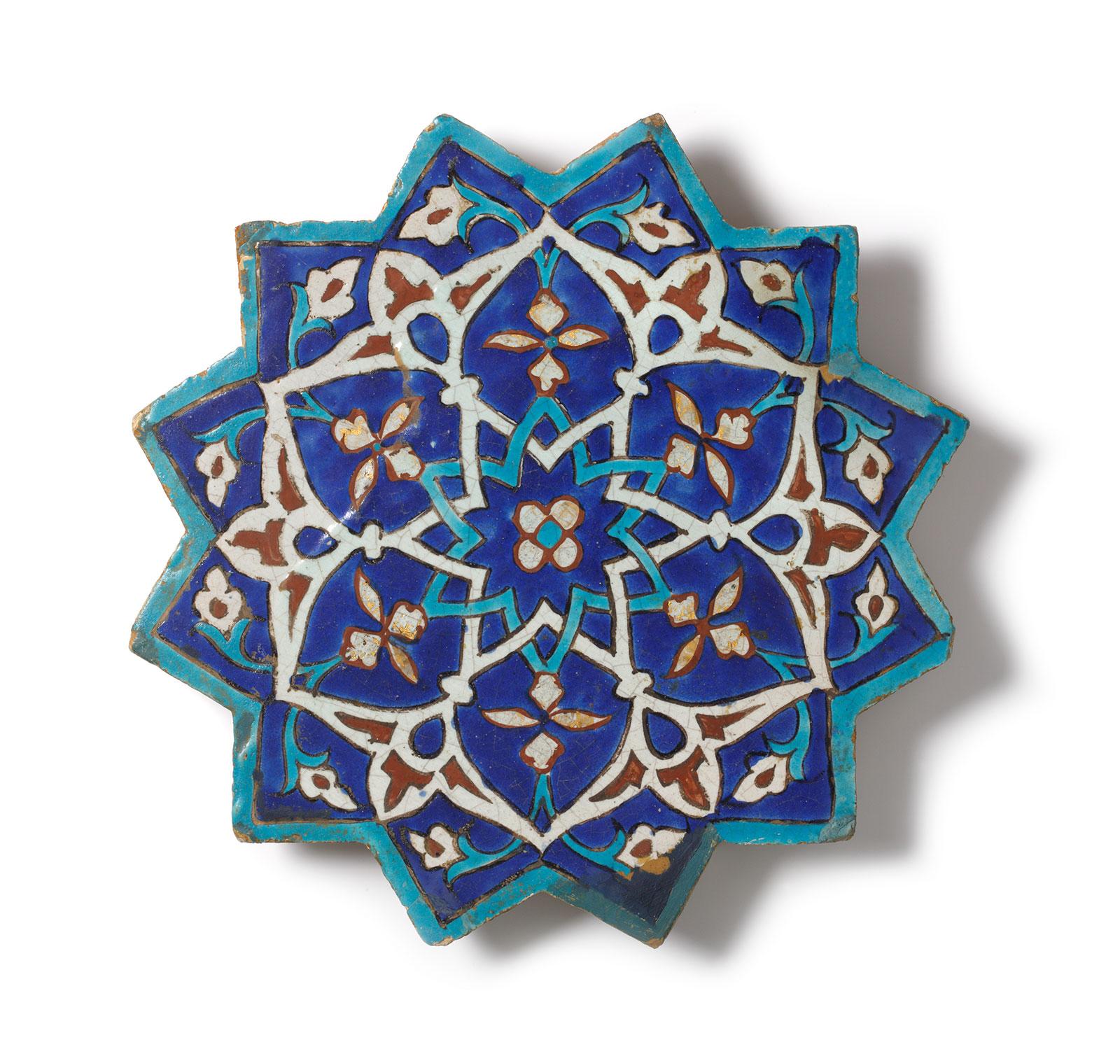 Iran, about 1300-1400, Cuerda seca technique, Collection Gemeentemuseum Den Haag