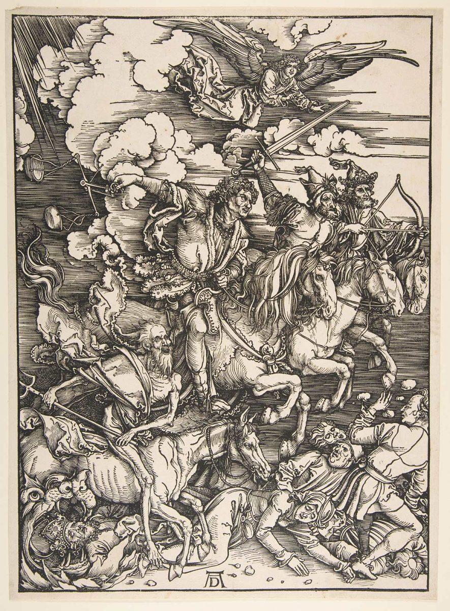 Albrecht Dürer, The Four Horsemen of the Apocalypse, woodcut, 1498. Collection: Rijksmuseum