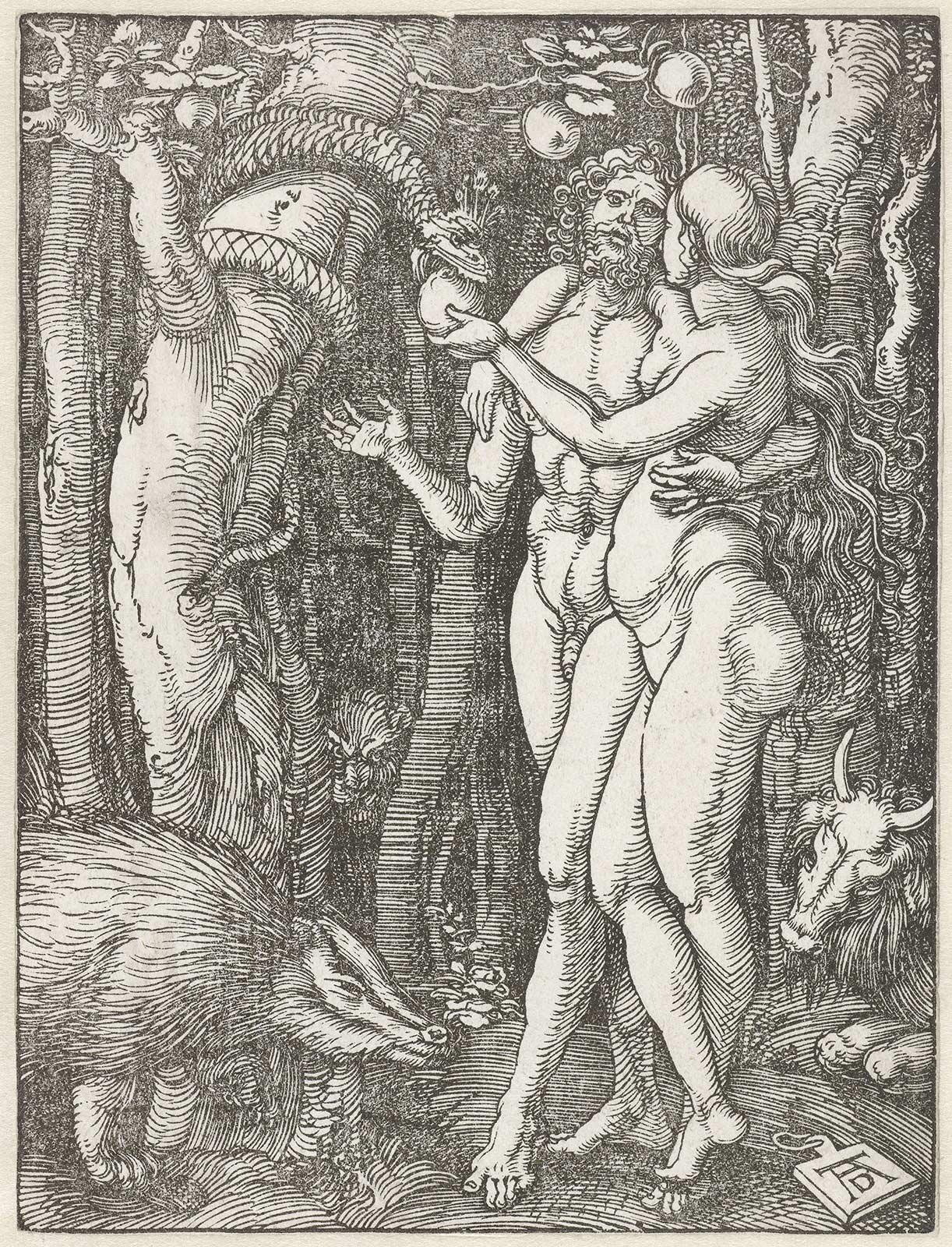 Albrecht Dürer, The Fall of Man, etching, 1510