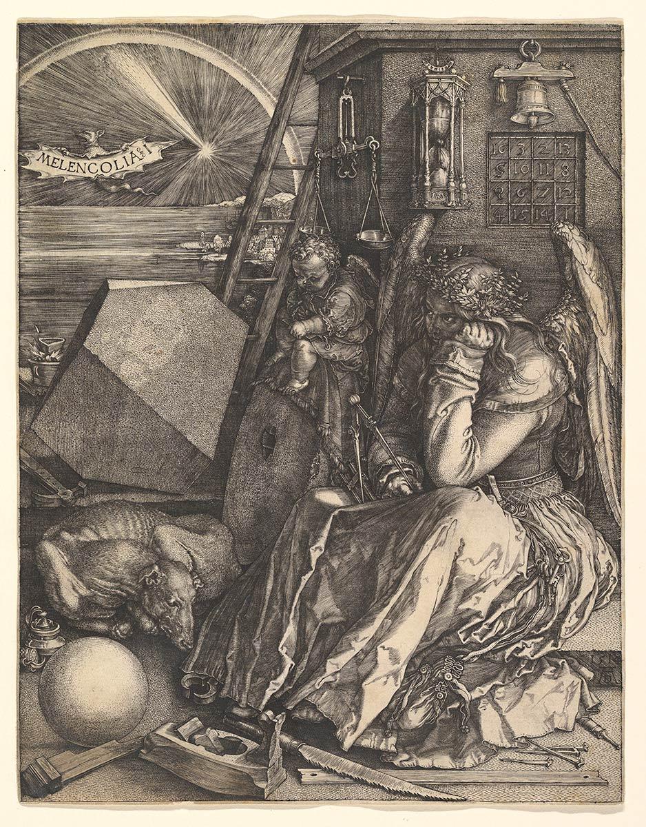Albrecht Dürer, Melencolia I, engraving, 1514. Collection Metropolitan Museum of Art, New York