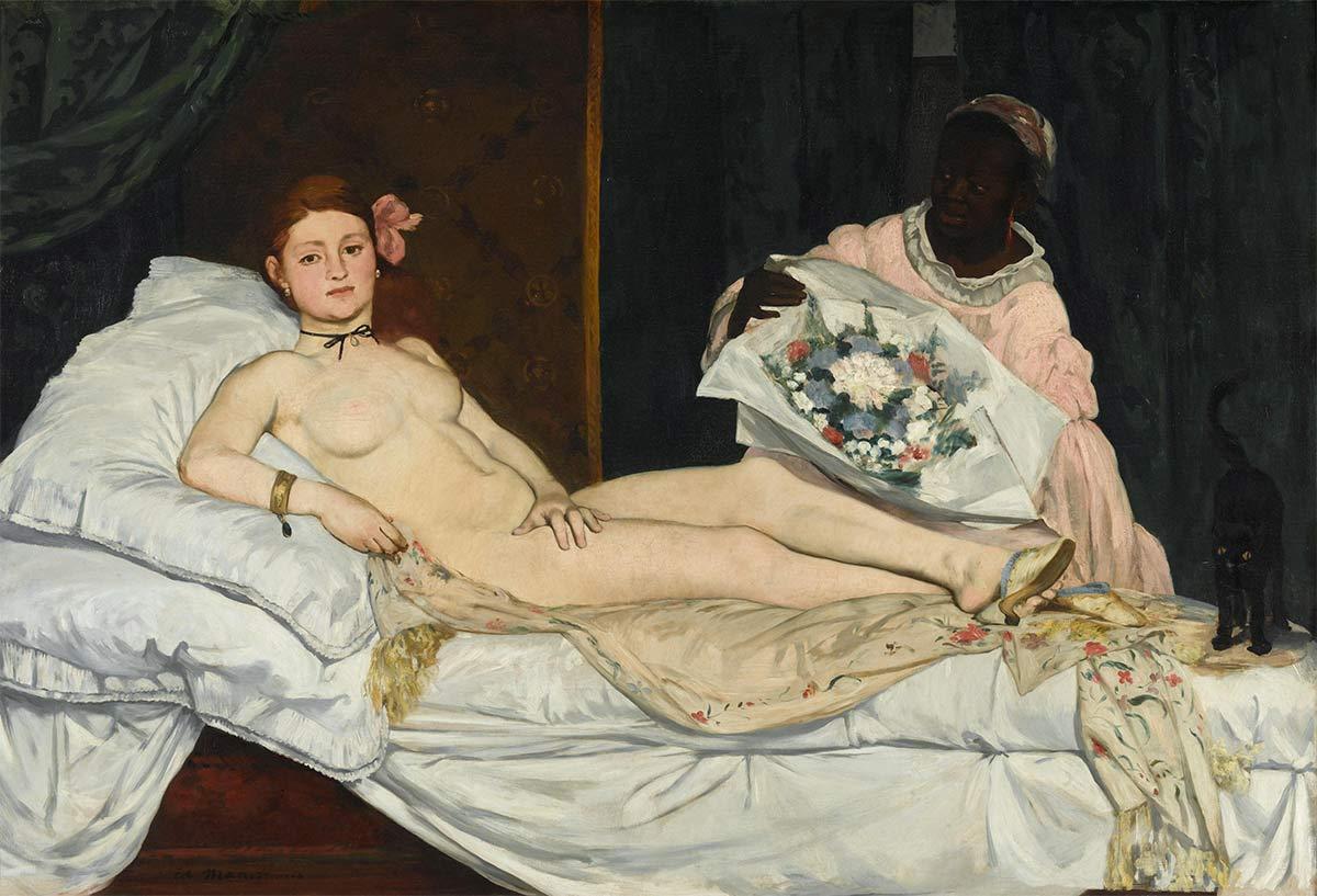 Édouard Manet, Olympia, oil on canvas, 1863. Collection Musée d'Orsay, Paris