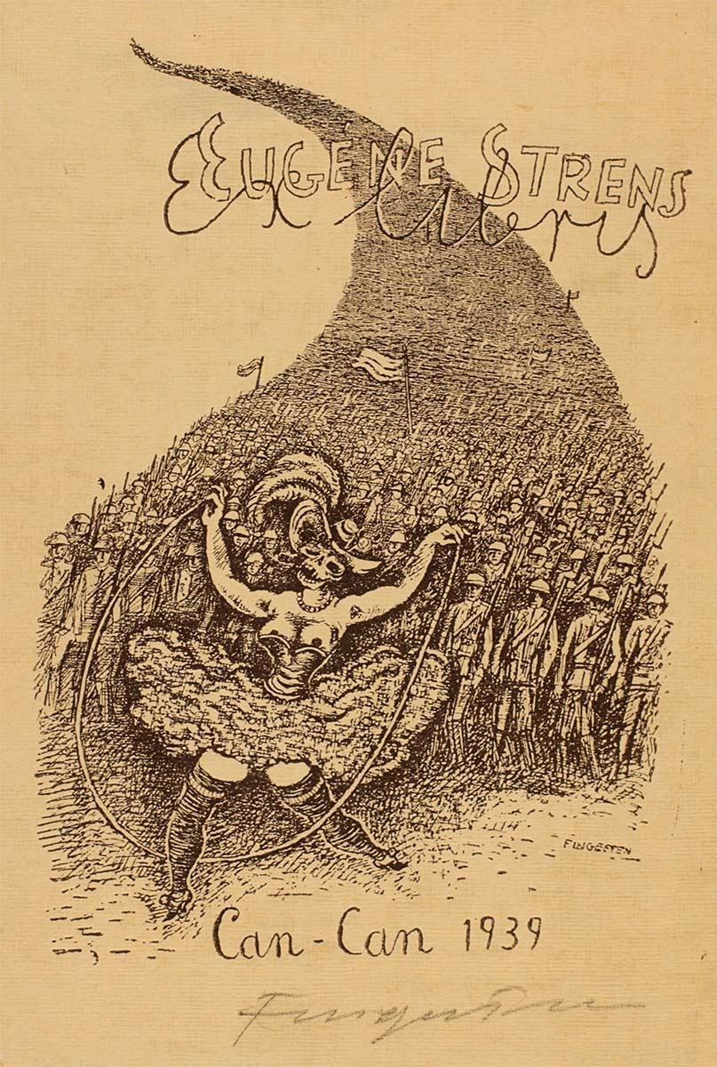 Michel Fingesten, ex-libris zonder titel, 1939