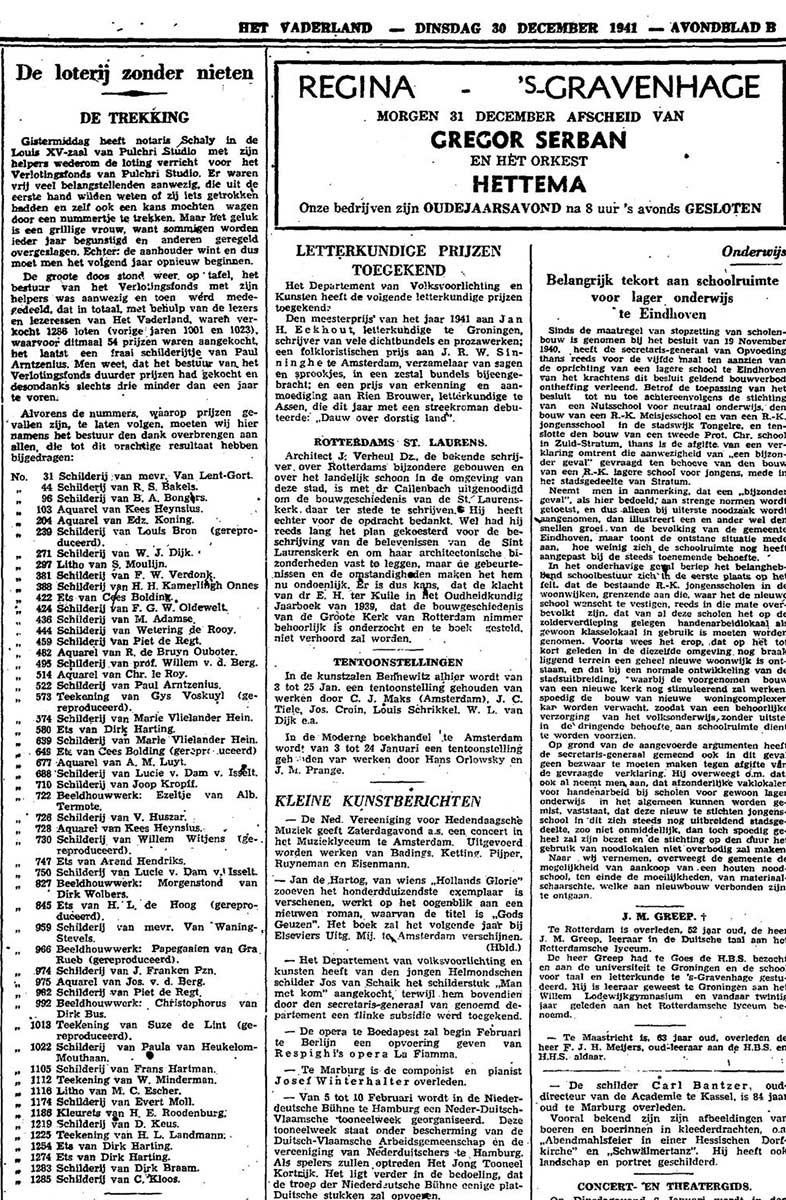 Het Vaderland, 30 december 1941