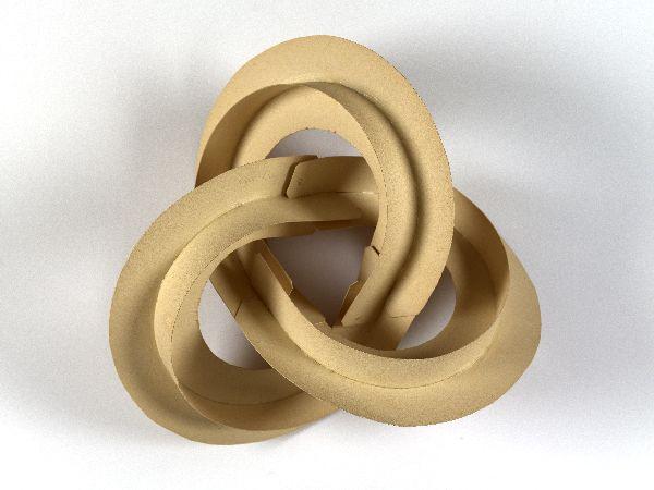 M.C. Escher, model for a knot, cardboard, circa 1965