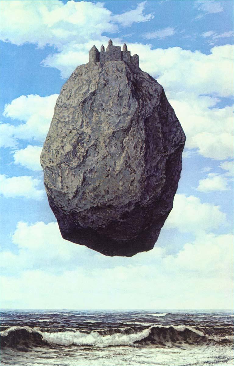 René Magritte, Le château des Pyrénées, olieverf op canvas, 1959