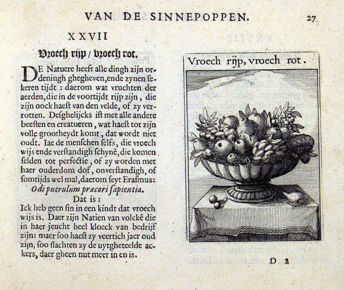 Roemer Visscher, Sinnepoppen, page 27, 1614