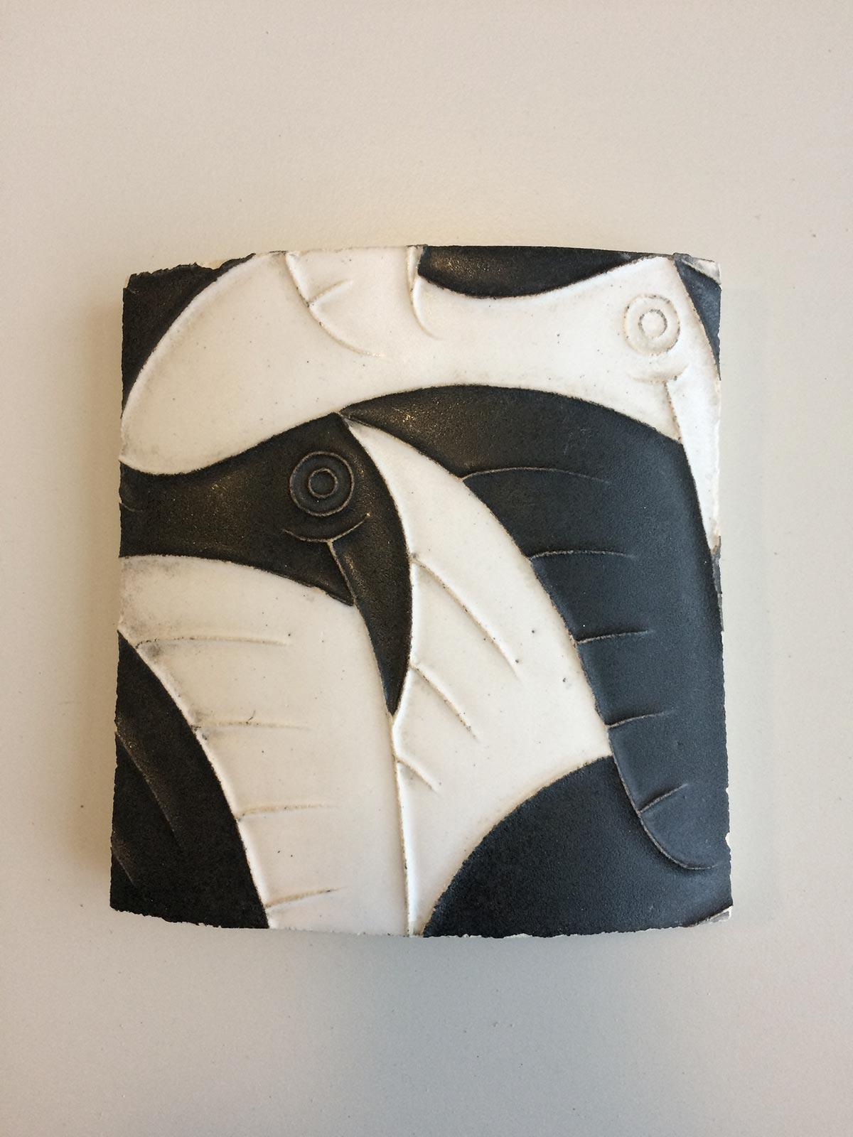 Tegel 'Vogels' voor de Johanna Westermanschool, Den Haag, 1959
