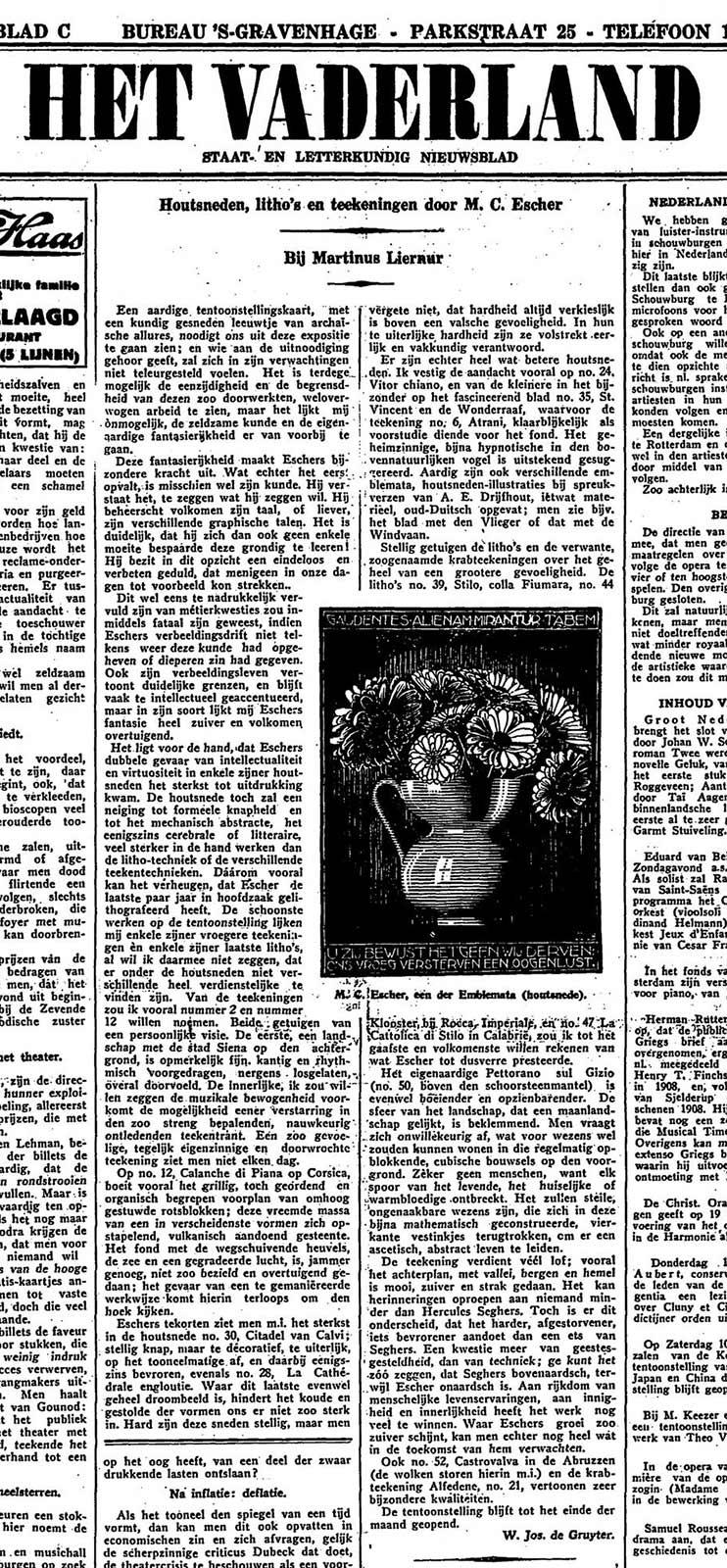 <p>Het Vaderland. 8 oktober 1931</p>