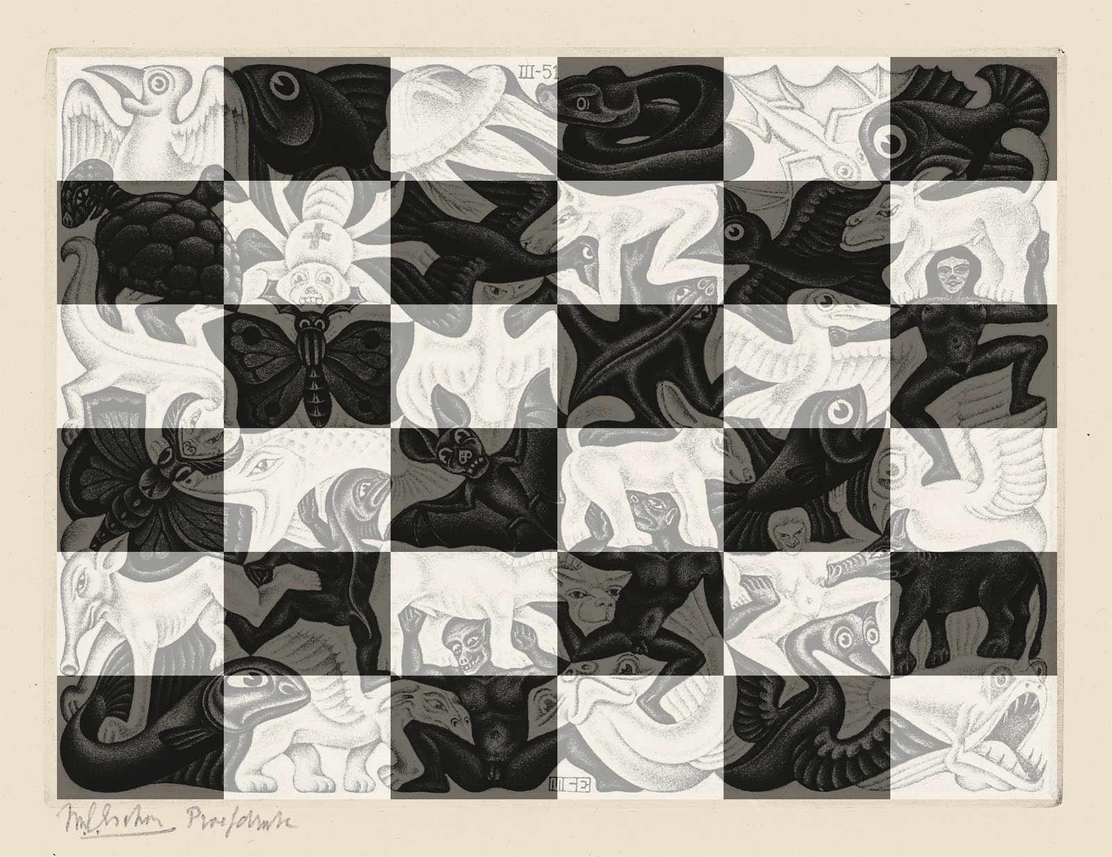 <p>Chessboard pattern in <em>Plane filling I</em></p>