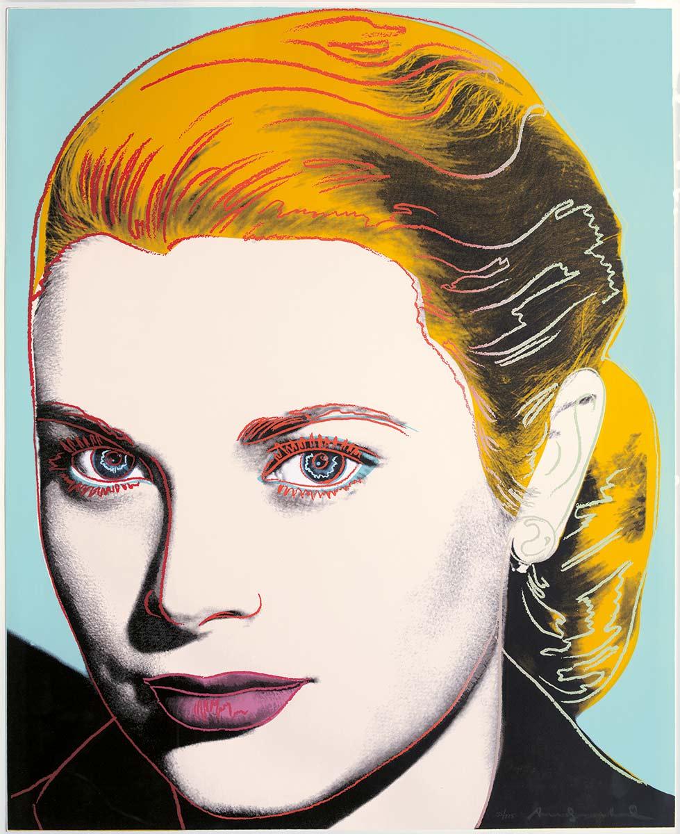 Andy Warhol, Grace Kelly, 1984, zeefdruk, particuliere collectie