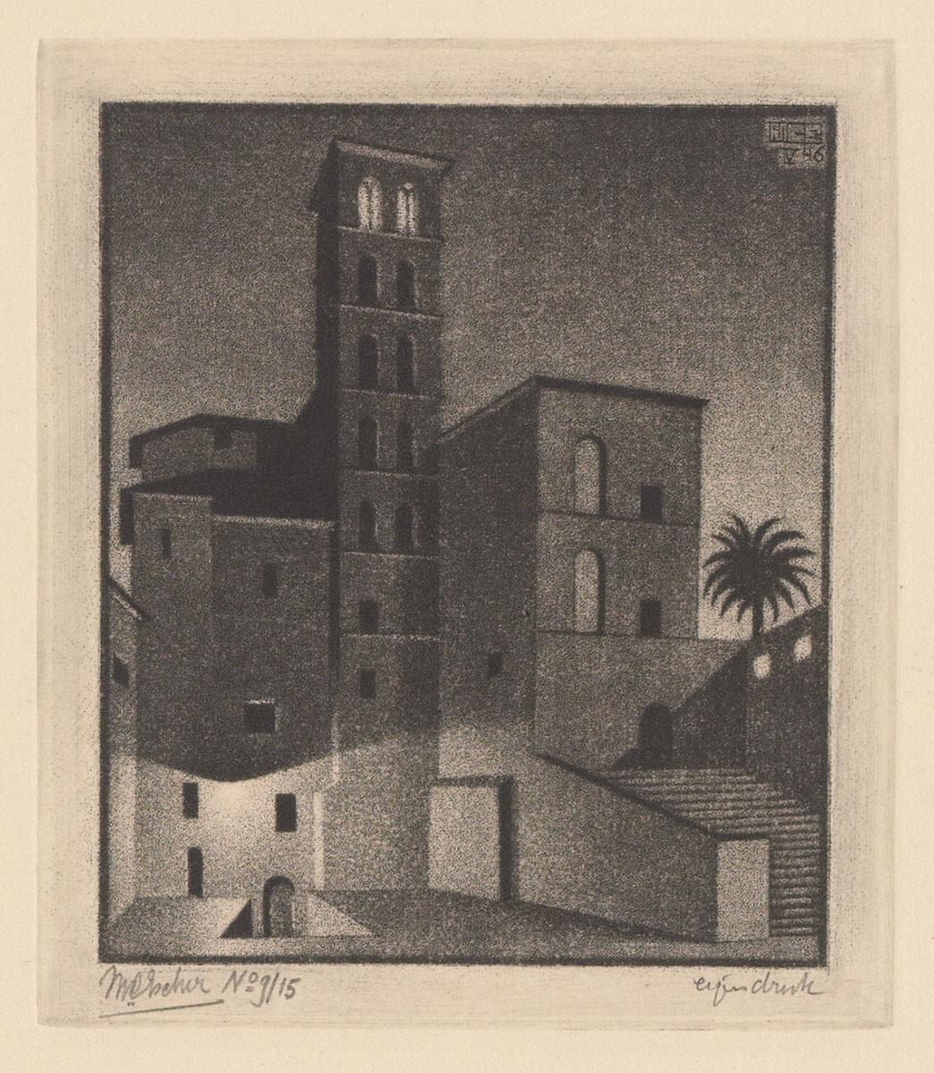 Schemering, de eerste mezzotint
