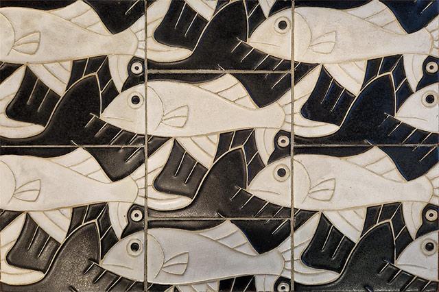 A tile tableau for and by Escher